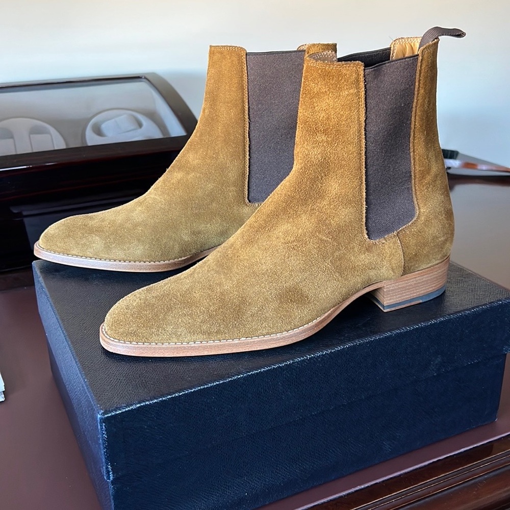 Sandro Suede Chelsea Boots sz 44